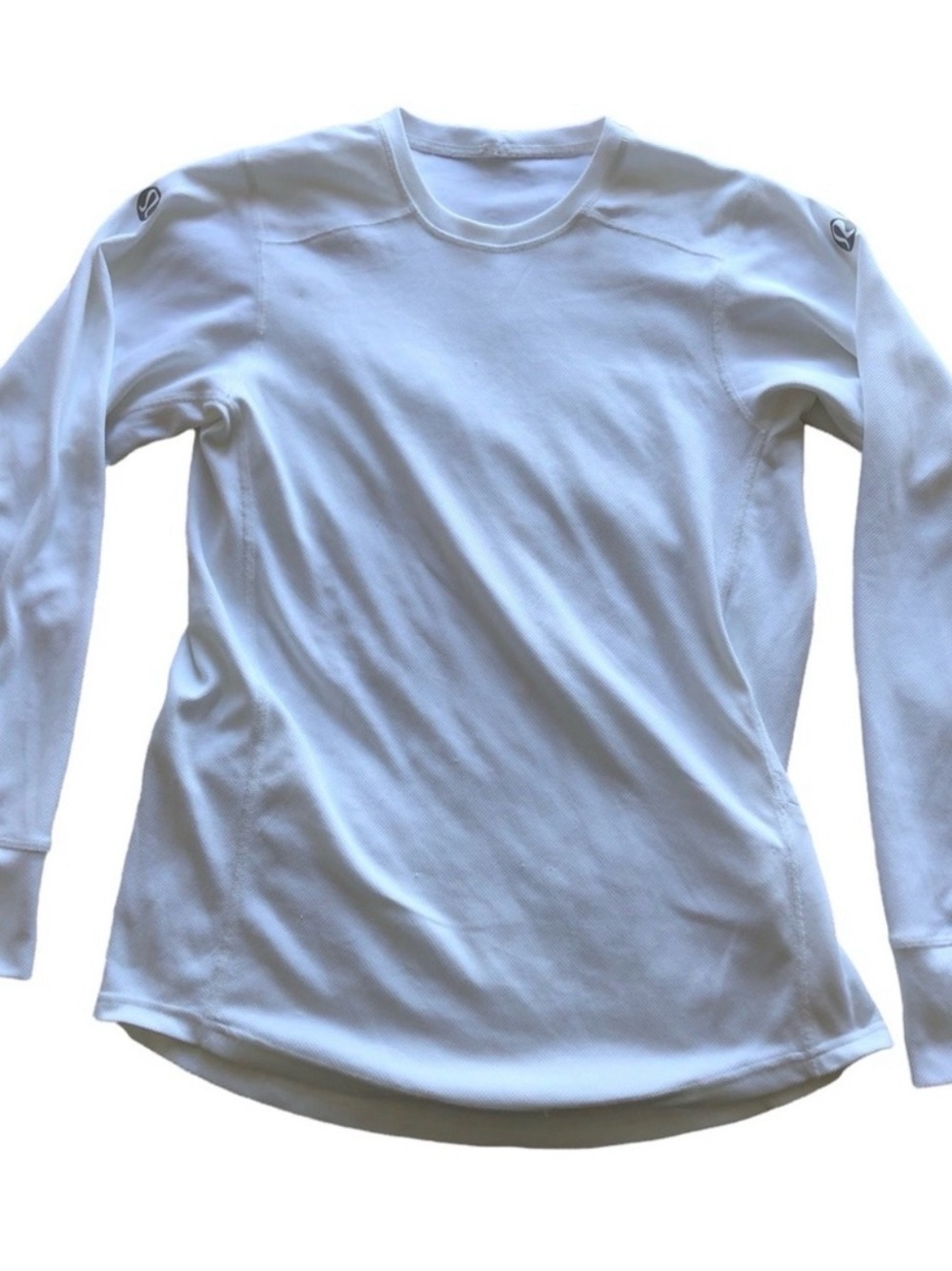 Lululemon White Activewear Long-sleeve Shirt